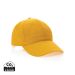 Impact 6 panel 190gr Recycled cotton cap with AWARE™ tracer yellow