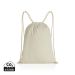 Impact AWARE™ recycled cotton drawstring backpack 145g off white