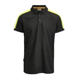 5564 Polo shirt black/yellow