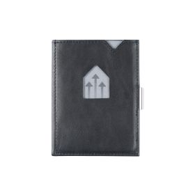 EXENTRI wallet/card holder in leather with RFID protection blue 