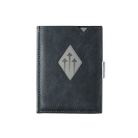 EXENTRI Multi wallet in leather with RFID protection blue 