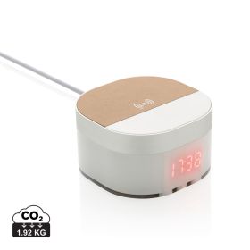 Aria 5W Wireless Charging Digital Clock White