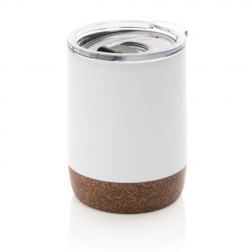 Cork small vacuum coffee mug white