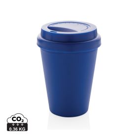 Reusable double wall coffee cup 300ml Blue