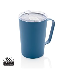 RCS Recycled stainless steel modern vacuum mug with lid Blue