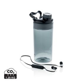 Leakproof bottle with wireless earbuds Dark grey