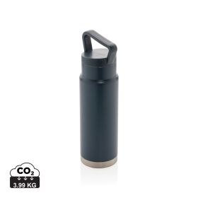 Leakproof vacuum on-the-go bottle with handle Blue