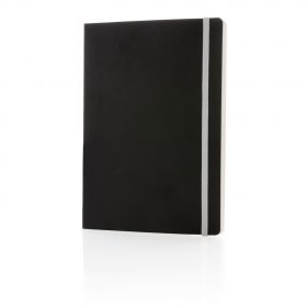 Deluxe A5 flexible softcover notebook coloured edge white