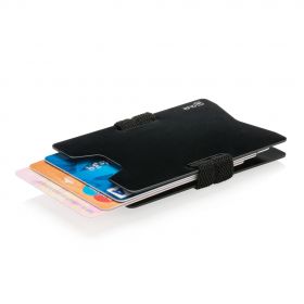Aluminium RFID anti-skimming minimalist wallet black, black