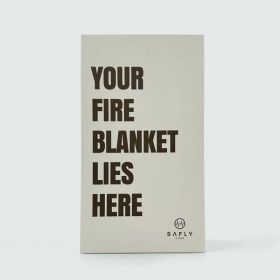Safly Coffee Table Book with Fire Blanket White