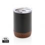 Cork small vacuum coffee mug musta