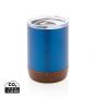 Cork small vacuum coffee mug royal blue