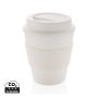 Reusable Coffee cup with screw lid 350ml White