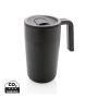GRS Recycled PP and SS mug with handle Black