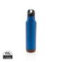 Cork leakproof vacuum flask Blue
