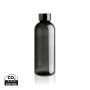 Leakproof water bottle with metallic lid Black