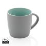 Ceramic mug with coloured inner green, grey