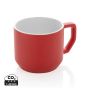 Ceramic modern mug Red