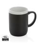 Ceramic mug with white rim Black