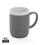 Ceramic mug with white rim Grey