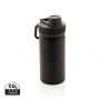 Vacuum stainless steel bottle with sports lid 550ml black