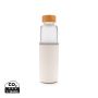 Glass bottle with textured PU sleeve White