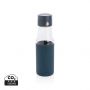 Ukiyo glass hydration tracking vannflase med cover Blue