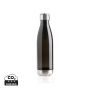 Leakproof water bottle with stainless steel lid Black