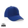 Impact 5panel 280gr Recycled cotton cap with AWARE™ tracer Blue
