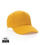 Impact 5panel 280gr Recycled cotton cap with AWARE™ tracer Yellow