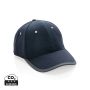 Impact AWARE™ Brushed rcotton 6 panel contrast cap 280gr Navy Blue