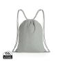 Impact AWARE™ recycled cotton drawstring backpack 145g Grey