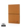 A5 recycled leather notebook Brown