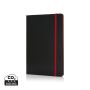 Deluxe hardcover A5 notebook with coloured side Red