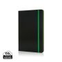 Deluxe hardcover A5 notebook with coloured side Green