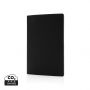 Softcover PU notebook with coloured edge black