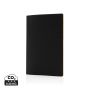 Softcover PU notebook with coloured edge white