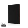 Softcover PU notebook with coloured edge red