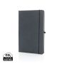 Recycled leather hardcover notebook A5 Grey