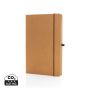 Recycled leather hardcover notebook A5 Brown