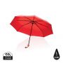 20.5" Impact AWARE™ RPET 190T Pongee bamboo mini umbrella red
