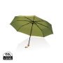 20.5" Impact AWARE™ RPET 190T Pongee bamboo mini umbrella Green